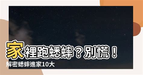 家裡跑進蟋蟀|【蟋蟀跑進家裡】蟋蟀跑進家裡，預示著什麼？徵兆如何破解？